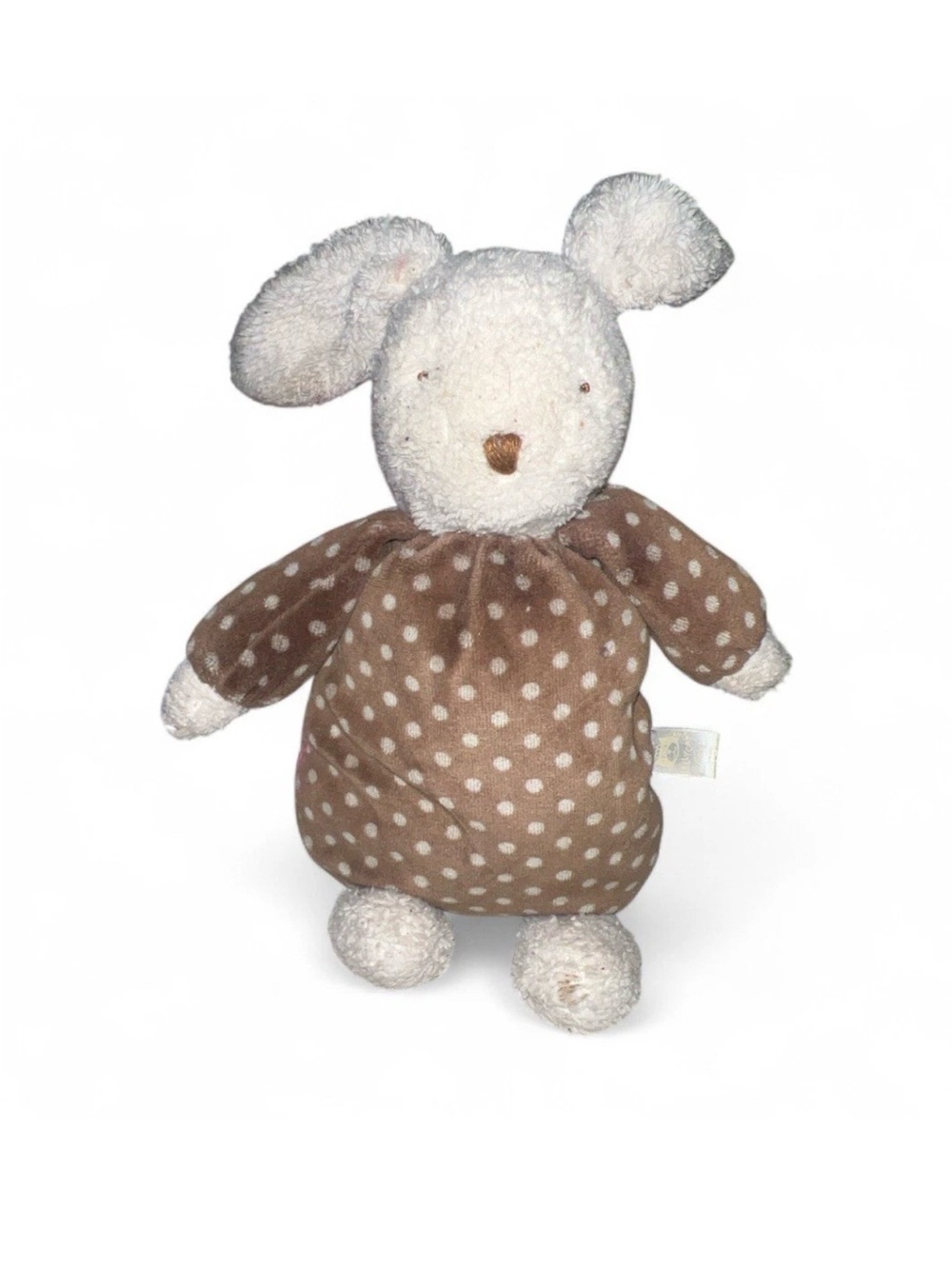 Jellycat Bonne Nuit Nutmeg Bunny Plush Brown Polka Dot Lovey HTF Retired